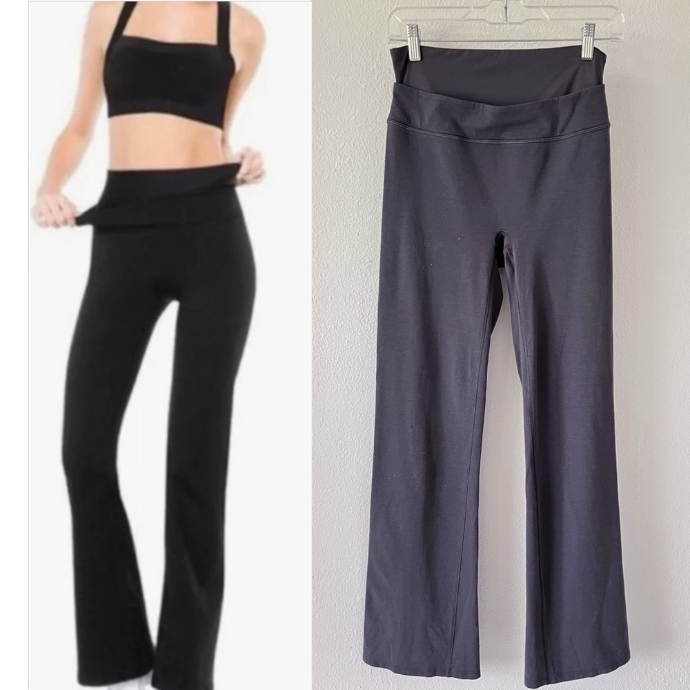 SPANX Slim-X Bagel Buster Gray Flare Pants Size Medium